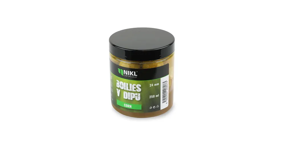 Akční cena - Nikl Boilies v dipu Corn 250ml