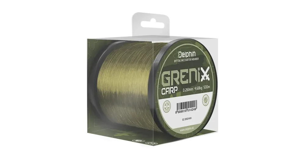 Super cena | Delphin GRENIX Carp / zelená 0,309mm 6,55kg 1000m