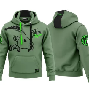 Novinka v nabídce | Hotspot Design Mikina Fishing Mania zelená