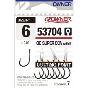 Nově přidáno | Háček Owner OC SUPER CCN s očkem, bal. 7ks, vel.4