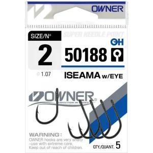 Sleva navíc | Háček Owner ISEAMA s očkem, bal. 6ks, vel.3