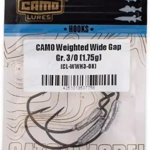 Přímo od výrobce - 3ks - Háčky Camo Weighted Wide Gap Velikost 4/0 7gr