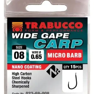 Háčky Trabucco Wide Carp Micro Barb Velikost 10 - Snadné objednání