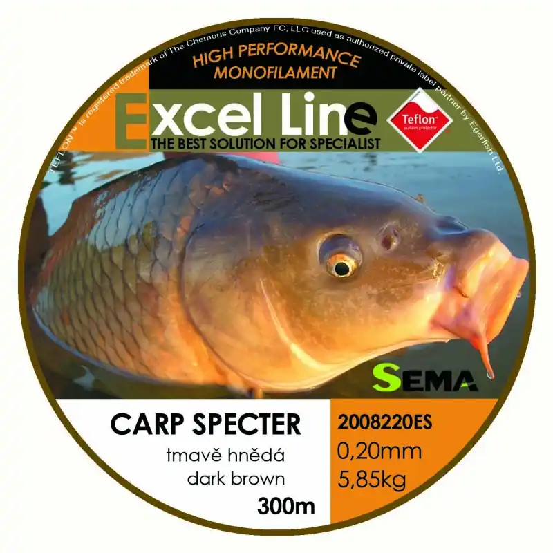 Vlasec Sema Carp Specter Teflon 300m 0,25mm/8,4kg - Nejprodávanější