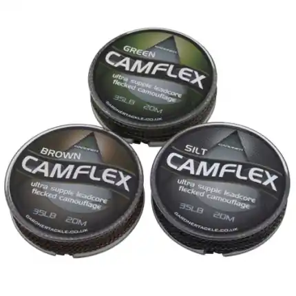 Výborné hodnocení | Gardner Olověná šňůrka Camflex Leadcore 20m 45lb (20,4Kg) Camo Silt Fleck