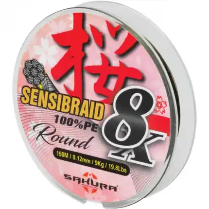 Sakura splétaná šnůra Sensibraid 8X 150m 0,08mm/6kg | Velmi žádaný produkt