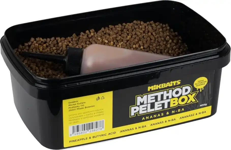 MIKBAITS Method Pellet Box + 120ml Activator Ananas N-BA 400g | Novinka