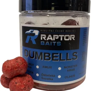 Cenový hit - RAPTOR BAITS Dumbells v dipu Amur 150g