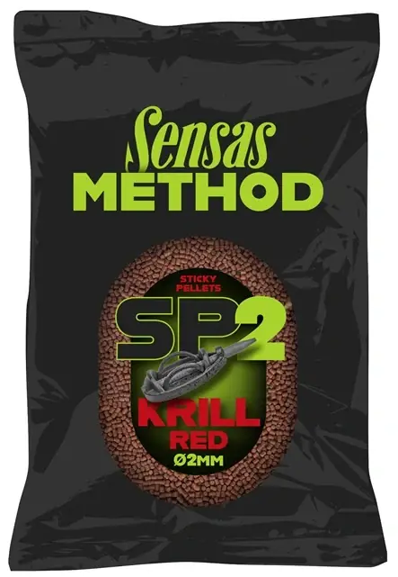 SENSAS Method Sticky Pellets Red Krill 650g 2mm - Poslední dny
