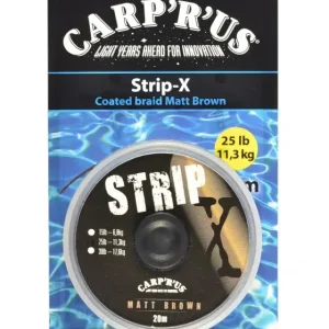 Nově v e-shopu - CARP´R´US Potahovaná šňůrka Strip-X Matt Brown 20m 25lb