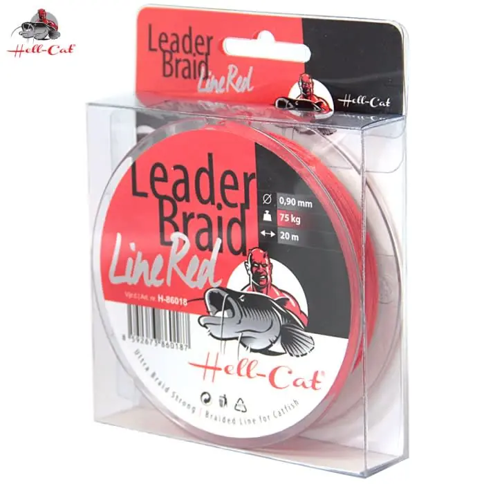 HELL-CAT Návazcová šňůra Leader Braid Power Red 20m 1,20mm 100kg | Zvýhodněná cena