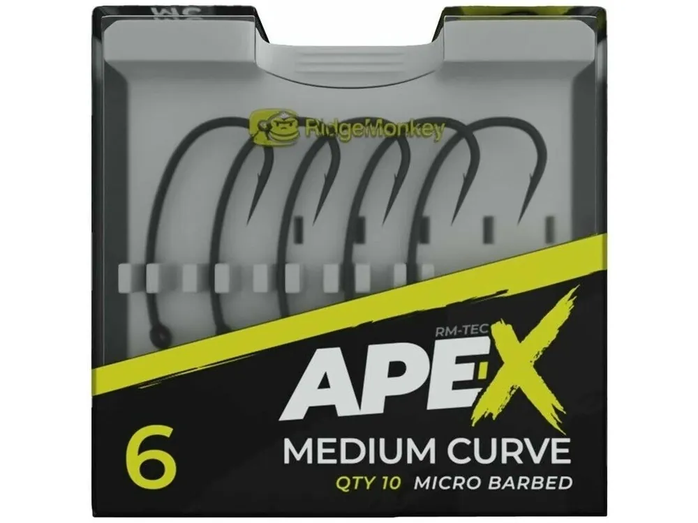 RIDGE Monkey háčky APE-X Medium Curve Micro Barbed size 6 6ks - Top produkt