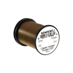 Semperfli Nit Classic Waxed Thread 12/0 Brown - Zlevněno