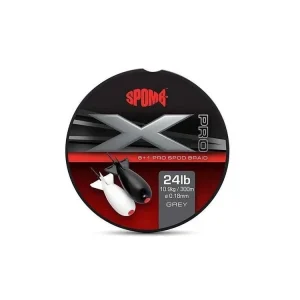 Nový produkt - Spomb Splétaná Šňůra X Pro Braid Grey 300m/0,18mm/10,9kg