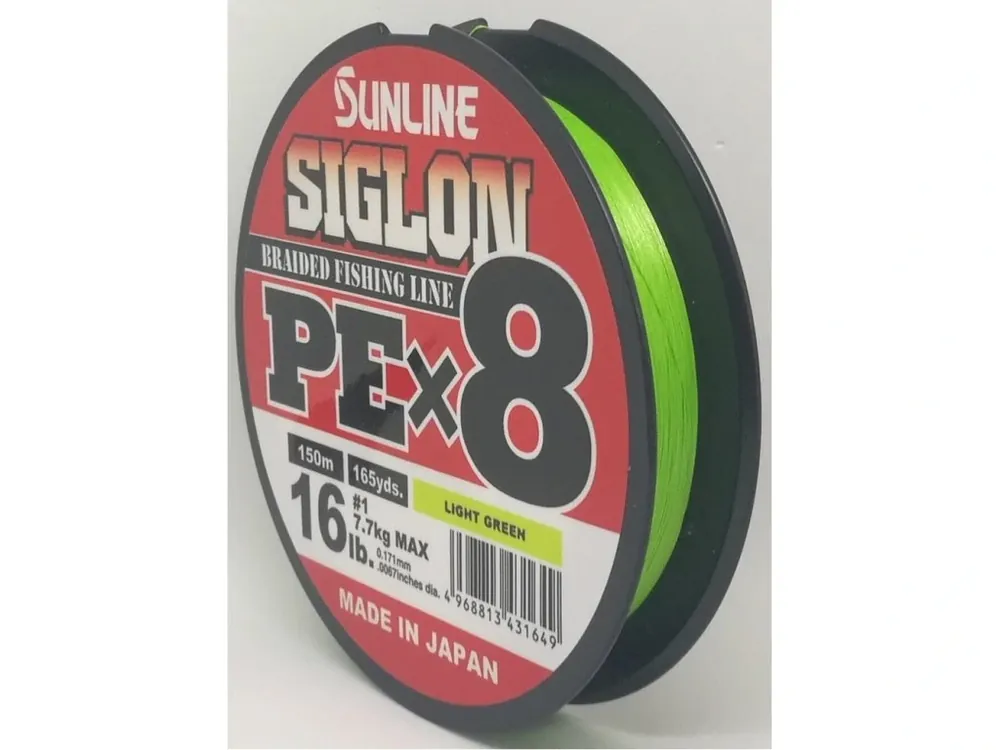Nabídka dne | SUNLINE šňůra SIGLON PEx8 150m/25Lbs/0,209mm-LGR