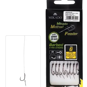 Mikado NÁVAZEC - MF - S JEHLOU - HÁČEK S PROTIHROTEM ČÍSLO 12 DB / PLETENÁ ŠŇŮRA 0.12mm/10cm - 8 ks | Právě uvedeno na trh