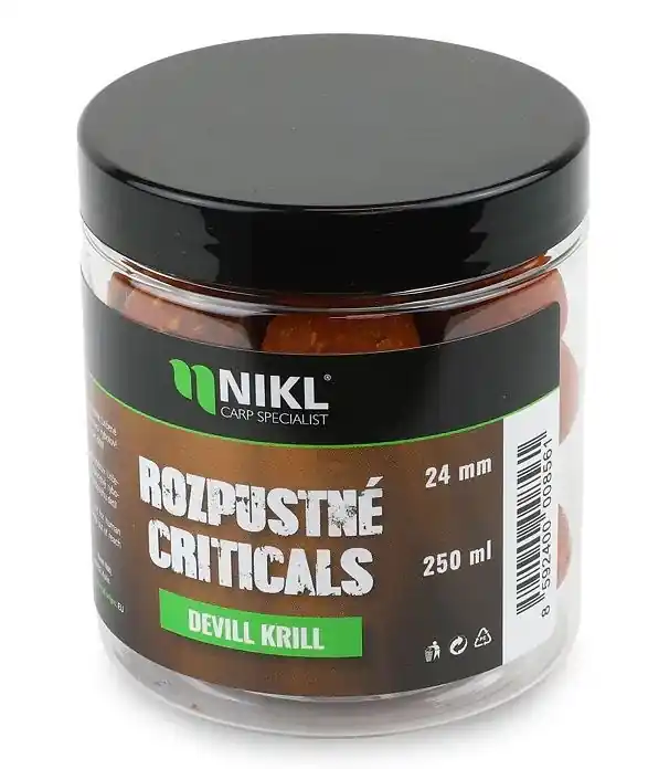 Karel Nikl Rozpustné Criticals Boilie Devill Krill 250 ml - 24 mm | Čerstvá novinka